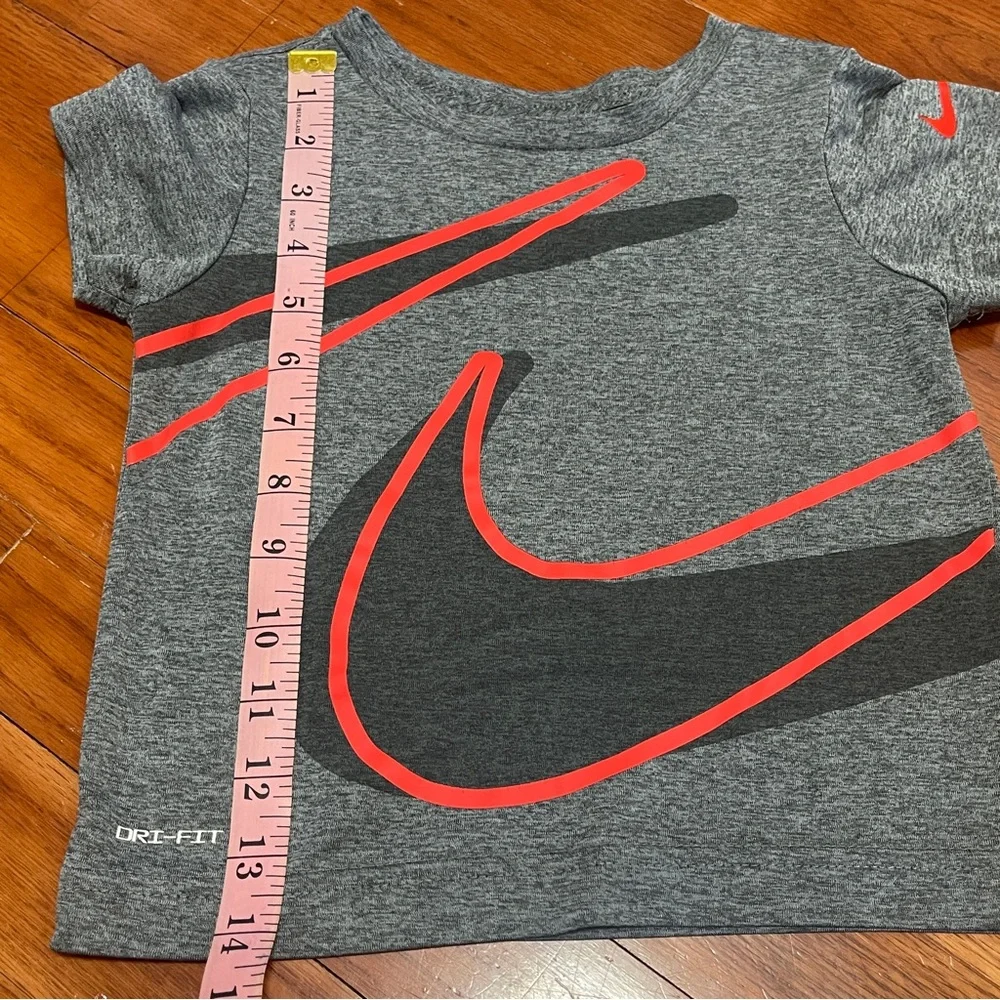 Nike Dri-FIT Toddler 3T 2-Piece Set Shirt & Athletic Shorts Gray Black Summer - Picture 5 of 10